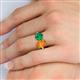 6 - Tanya Oval Shape Citrine & Cushion Shape Emerald 2 Stone Duo Ring 
