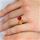 6 - Tanya Oval Shape Citrine & Cushion Shape Ruby 2 Stone Duo Ring 