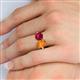 6 - Tanya Oval Shape Citrine & Cushion Shape Ruby 2 Stone Duo Ring 