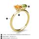 5 - Tanya Oval Shape Citrine & Cushion Shape Peridot 2 Stone Duo Ring 