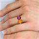 6 - Tanya Oval Shape Citrine & Cushion Shape Rhodolite Garnet 2 Stone Duo Ring 