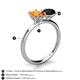 5 - Tanya Oval Shape Citrine & Cushion Shape Black Onyx 2 Stone Duo Ring 