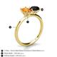 5 - Tanya Oval Shape Citrine & Cushion Shape Black Onyx 2 Stone Duo Ring 