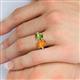 6 - Tanya Oval Shape Citrine & Cushion Shape Peridot 2 Stone Duo Ring 