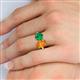 6 - Tanya Oval Shape Citrine & Cushion Shape Emerald 2 Stone Duo Ring 
