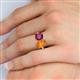 6 - Tanya Oval Shape Citrine & Cushion Shape Rhodolite Garnet 2 Stone Duo Ring 