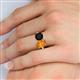 6 - Tanya Oval Shape Citrine & Cushion Shape Black Onyx 2 Stone Duo Ring 