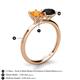 5 - Tanya Oval Shape Citrine & Cushion Shape Black Onyx 2 Stone Duo Ring 
