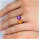 6 - Tanya Oval Shape Citrine & Cushion Shape Amethyst 2 Stone Duo Ring 