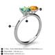 5 - Tanya Oval Shape Lab Created Alexandrite & Cushion Shape Citrine 2 Stone Duo Ring 