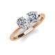 4 - Tanya Oval & Cushion Shape GIA Certified Diamond 2 Stone Duo Ring 