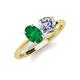 4 - Tanya Oval Shape Emerald & Cushion Shape Forever One Moissanite 2 Stone Duo Ring 