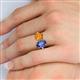 6 - Tanya Oval Shape Iolite & Cushion Shape Citrine 2 Stone Duo Ring 