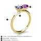 5 - Tanya Oval Shape Iolite & Cushion Shape Amethyst 2 Stone Duo Ring 