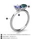 5 - Tanya Oval Shape Iolite & Cushion Shape London Blue Topaz 2 Stone Duo Ring 