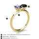 5 - Tanya Oval Shape Iolite & Cushion Shape Black Onyx 2 Stone Duo Ring 