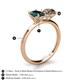 5 - Tanya Oval Shape London Blue Topaz & Cushion Shape Smoky Quartz 2 Stone Duo Ring 