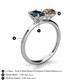 5 - Tanya Oval Shape London Blue Topaz & Cushion Shape Smoky Quartz 2 Stone Duo Ring 