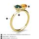 5 - Tanya Oval Shape London Blue Topaz & Cushion Shape Citrine 2 Stone Duo Ring 