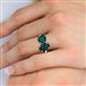 6 - Tanya Oval & Cushion Shape London Blue Topaz 2 Stone Duo Ring 