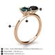 5 - Tanya Oval Shape London Blue Topaz & Cushion Shape Black Onyx 2 Stone Duo Ring 