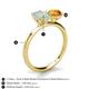 5 - Tanya Oval Shape Opal & Cushion Shape Citrine 2 Stone Duo Ring 