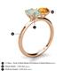 5 - Tanya Oval Shape Opal & Cushion Shape Citrine 2 Stone Duo Ring 