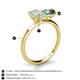 5 - Tanya Oval Shape Opal & Cushion Shape Lab Created Alexandrite 2 Stone Duo Ring 