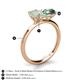 5 - Tanya Oval Shape Opal & Cushion Shape Lab Created Alexandrite 2 Stone Duo Ring 
