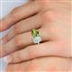 6 - Tanya Oval Shape Opal & Cushion Shape Peridot 2 Stone Duo Ring 