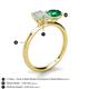 5 - Tanya Oval Shape Opal & Cushion Shape Emerald 2 Stone Duo Ring 