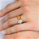 6 - Tanya Oval Shape Opal & Cushion Shape Citrine 2 Stone Duo Ring 