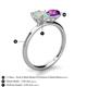 5 - Tanya Oval Shape Opal & Cushion Shape Amethyst 2 Stone Duo Ring 