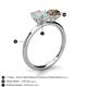 5 - Tanya Oval Shape Opal & Cushion Shape Smoky Quartz 2 Stone Duo Ring 