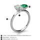 5 - Tanya Oval Shape Opal & Cushion Shape Emerald 2 Stone Duo Ring 