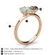 5 - Tanya Oval Shape Opal & Cushion Shape Smoky Quartz 2 Stone Duo Ring 