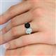 6 - Tanya Oval Shape Opal & Cushion Shape Black Onyx 2 Stone Duo Ring 
