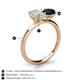 5 - Tanya Oval Shape Opal & Cushion Shape Black Onyx 2 Stone Duo Ring 