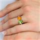 6 - Tanya Oval Shape Peridot & Cushion Shape Citrine 2 Stone Duo Ring 