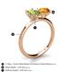 5 - Tanya Oval Shape Peridot & Cushion Shape Citrine 2 Stone Duo Ring 