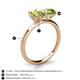5 - Tanya Oval & Cushion Shape Peridot 2 Stone Duo Ring 