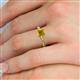5 - Leona Bold 7x5 mm Emerald Cut Citrine Solitaire Rope Engagement Ring 
