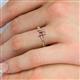 5 - Leona Bold 7x5 mm Emerald Cut Morganite Solitaire Rope Engagement Ring 