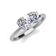 4 - Tanya Oval Shape IGI Certified Lab Grown Diamond & Cushion Shape GIA Certified Diamond 2 Stone Duo Ring 