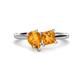 1 - Zoya Pear & Princess Shape Citrine 2 Stone Duo Ring 