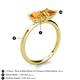 5 - Zoya Pear & Princess Shape Citrine 2 Stone Duo Ring 