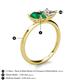 5 - Zoya Pear Shape Emerald & Princess Shape Forever One Moissanite 2 Stone Duo Ring 