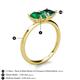5 - Zoya Pear Shape Emerald & Princess Shape London Blue Topaz 2 Stone Duo Ring 