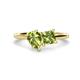 1 - Zoya Pear & Princess Shape Peridot 2 Stone Duo Ring 