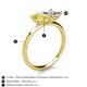 5 - Zoya Pear Shape Yellow Sapphire & Princess Shape GIA Certified Diamond 2 Stone Duo Ring 